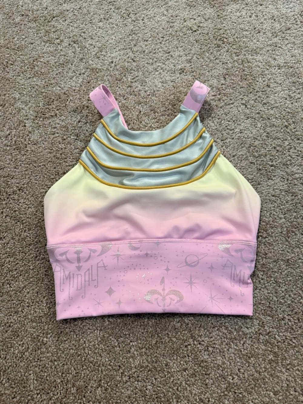 Crowned Athletics RARE STAR WARS QUEEN AMIDALA LAKESIDE WOMEN'S LONG SPORTS BRA